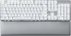 Razer - Pro Type Ultra Full Sized Wireless Mechanical Yellow Linear Switch Keyboard with Plush Wrist Rest - Mercury - Front_Zoom