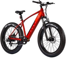 GEN3 - The OutCross Fat Tire eBike w/ 35 mi Max Operating Range and 20 MPH Max Speed - Red - Angle_Zoom