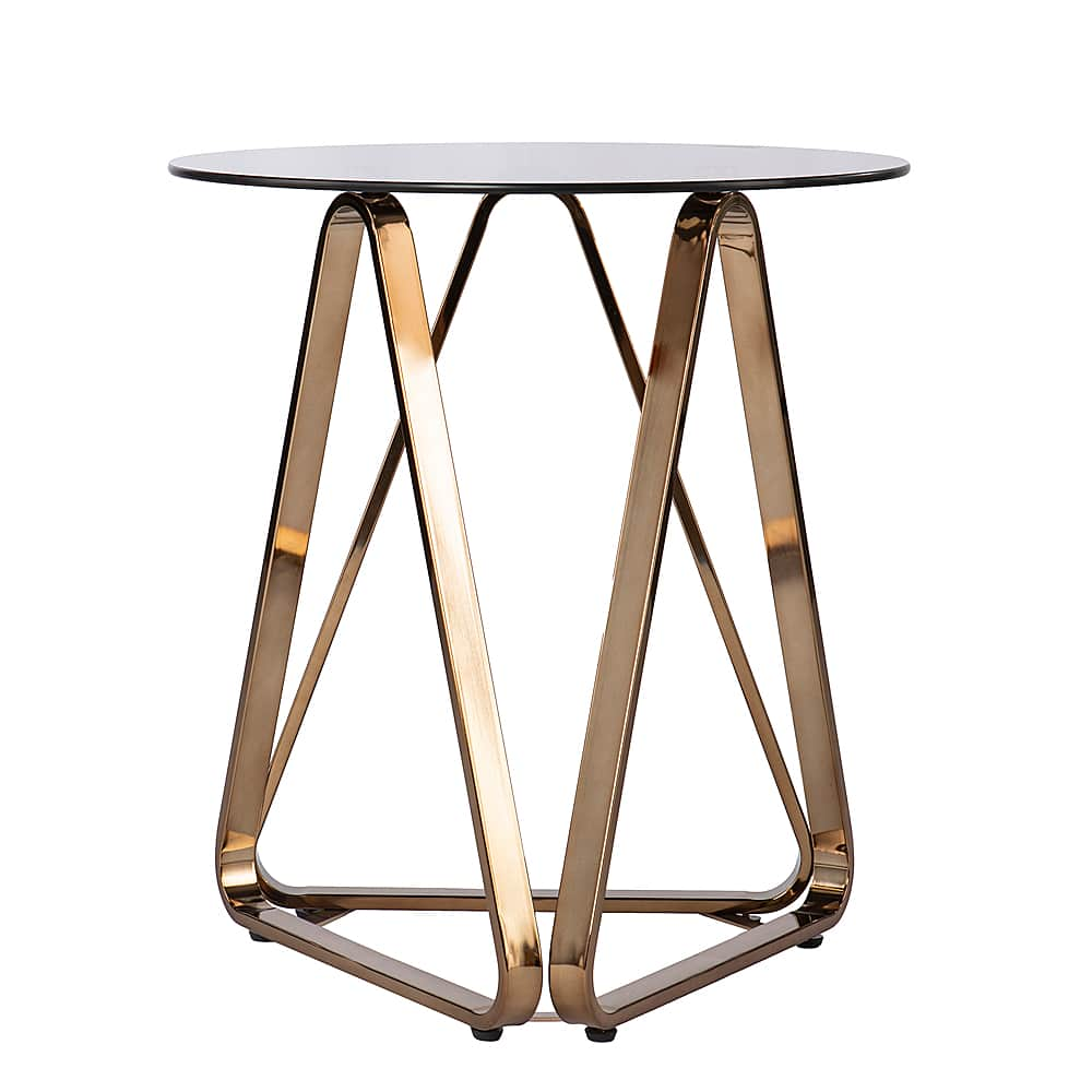 Left View: Southern Enterprises - Stondon Round End Table