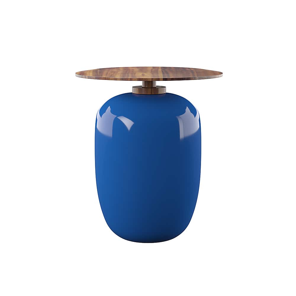 Left View: Southern Enterprises - Kenova Round Outdoor Accent Table