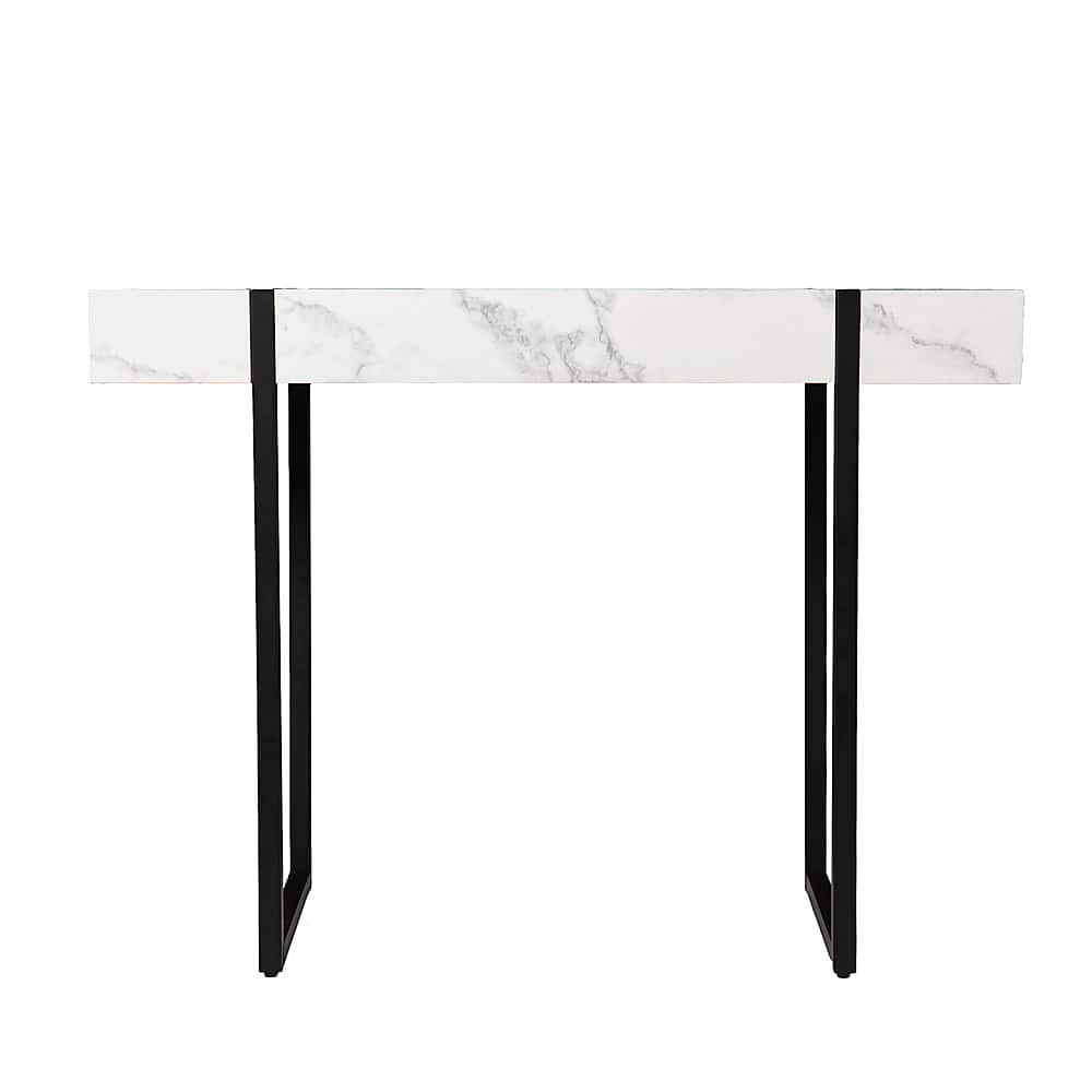 Left View: Southern Enterprises - Rangley Modern Faux Marble Console Table