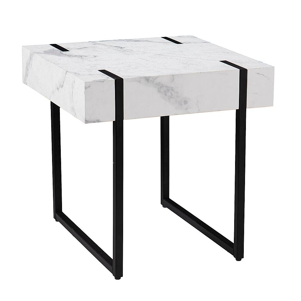 Angle View: SEI Furniture - Rangley Modern Faux Marble End Table