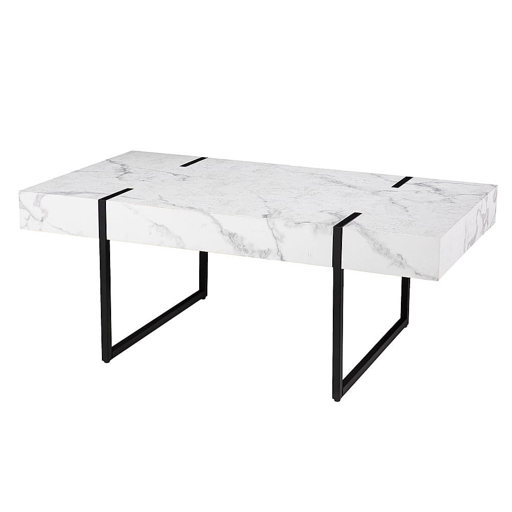 Angle View: Southern Enterprises - Rangley Modern Faux Marble Cocktail Table