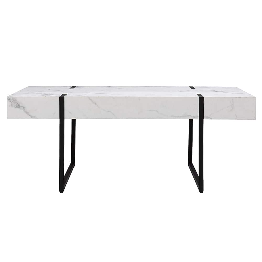 Left View: Southern Enterprises - Rangley Modern Faux Marble Cocktail Table