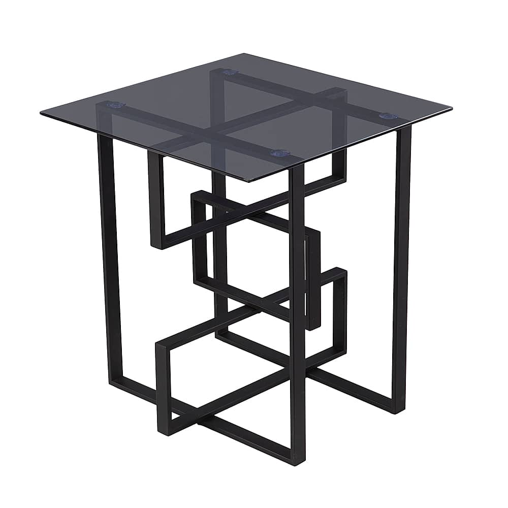 Angle View: Southern Enterprises - Clanlin Glass-Top Accent Table