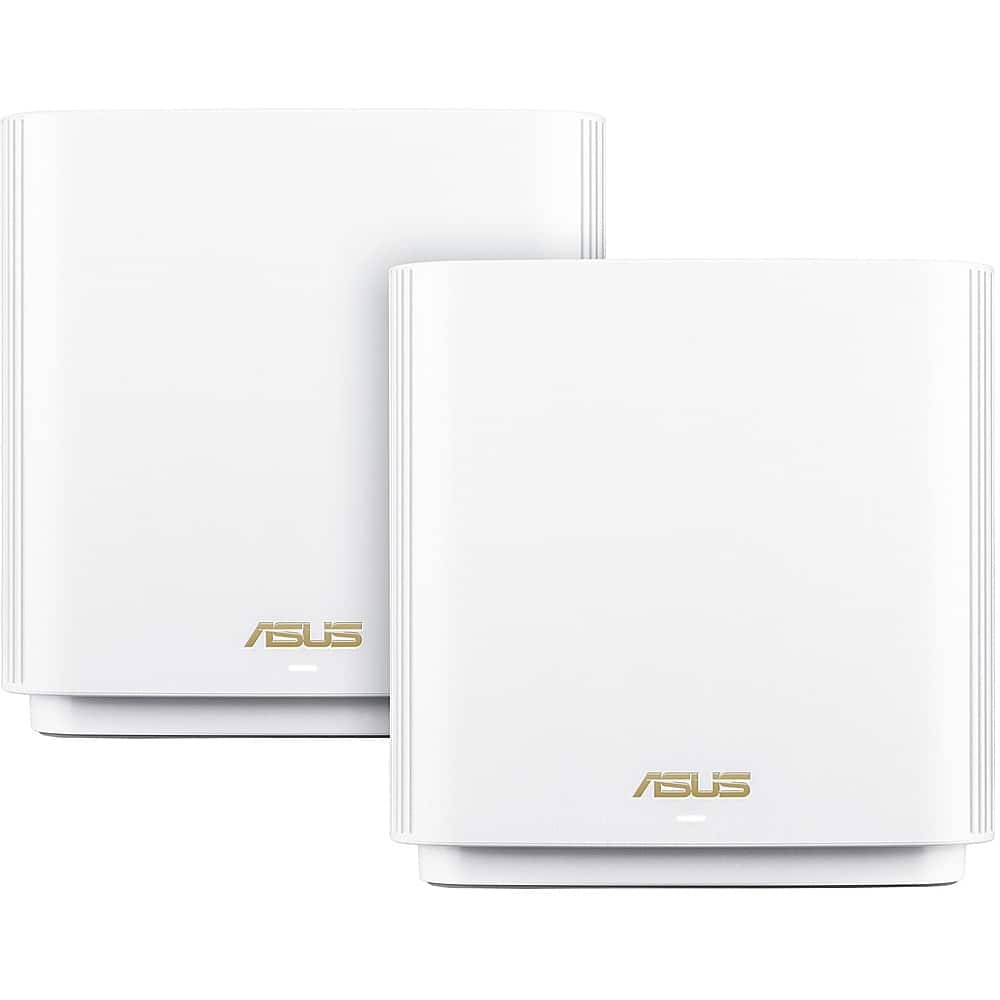 Front. ASUS - ZenWiFi ET8 Wireless-AX Wi-Fi Router - White.