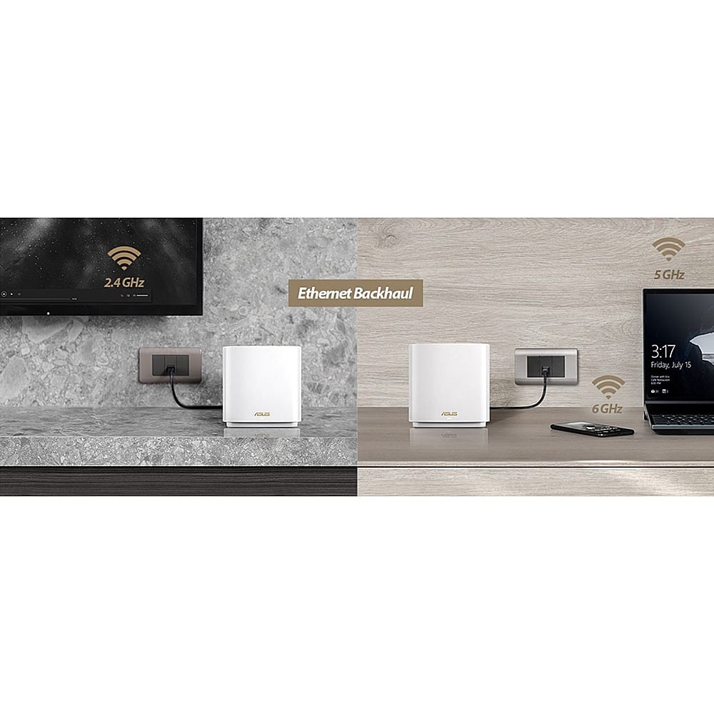 Alt View 19. ASUS - ZenWiFi ET8 Wireless-AX Wi-Fi Router - White.