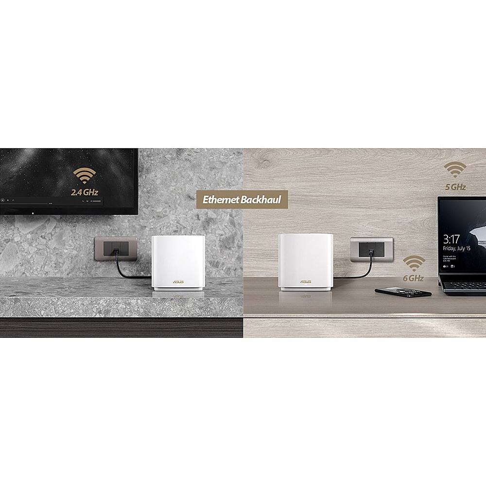 Alt View 19. ASUS - ZenWiFi ET8 Wireless-AX Wi-Fi Router - White.