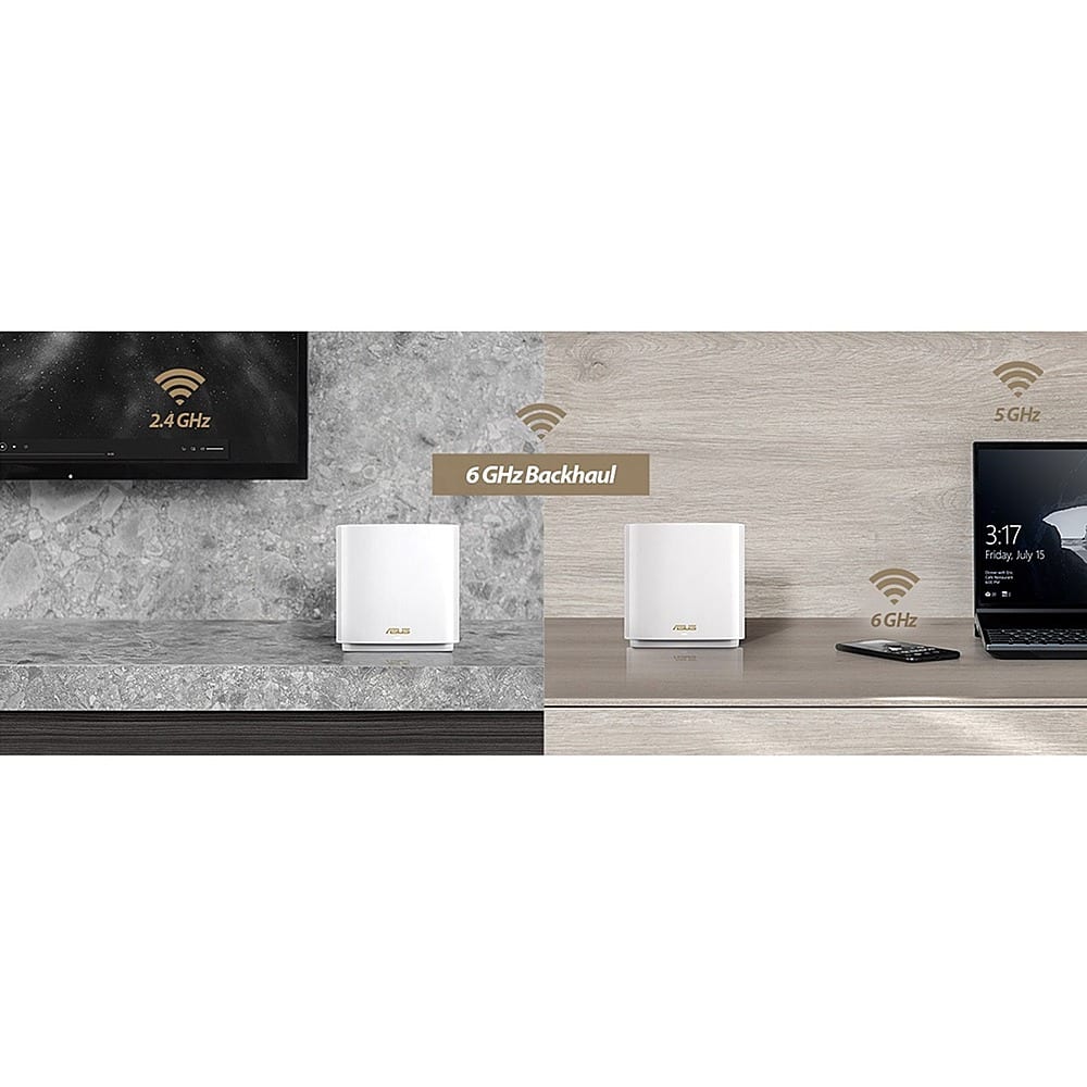 Alt View 20. ASUS - ZenWiFi ET8 Wireless-AX Wi-Fi Router - White.