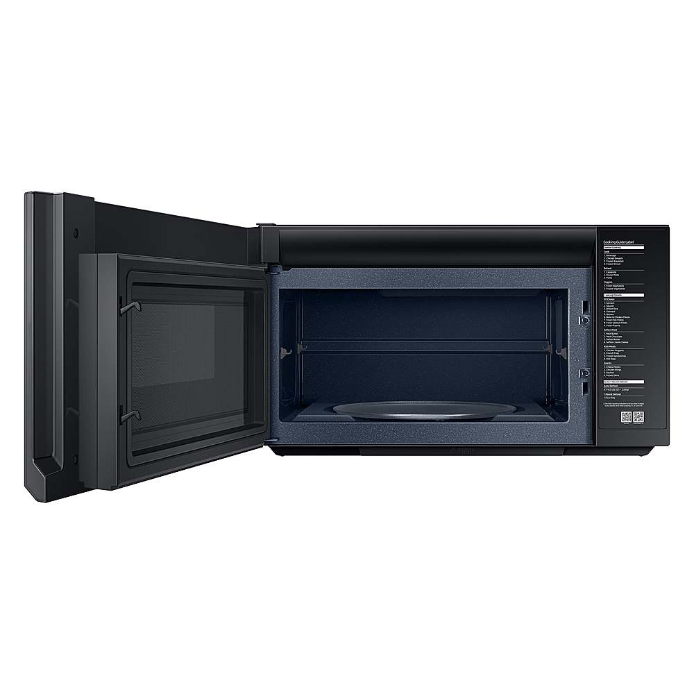 Alt View 12. Samsung - BESPOKE 2.1 cu. ft. Over-the-Range Microwave with Sensor Cooking - White Glass.