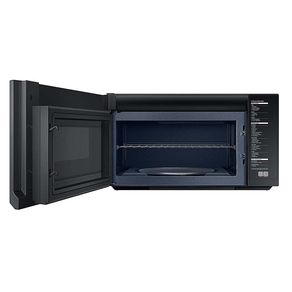 Alt View 13. Samsung - BESPOKE 2.1 cu. ft. Over-the-Range Microwave with Sensor Cooking - White Glass.