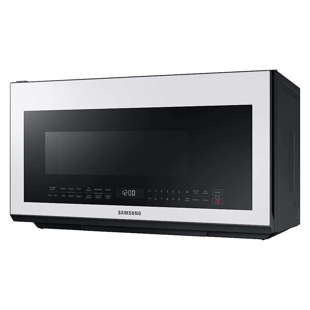 Alt View 14. Samsung - BESPOKE 2.1 cu. ft. Over-the-Range Microwave with Sensor Cooking - White Glass.