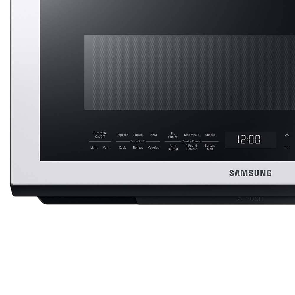 Alt View 16. Samsung - BESPOKE 2.1 cu. ft. Over-the-Range Microwave with Sensor Cooking - White Glass.