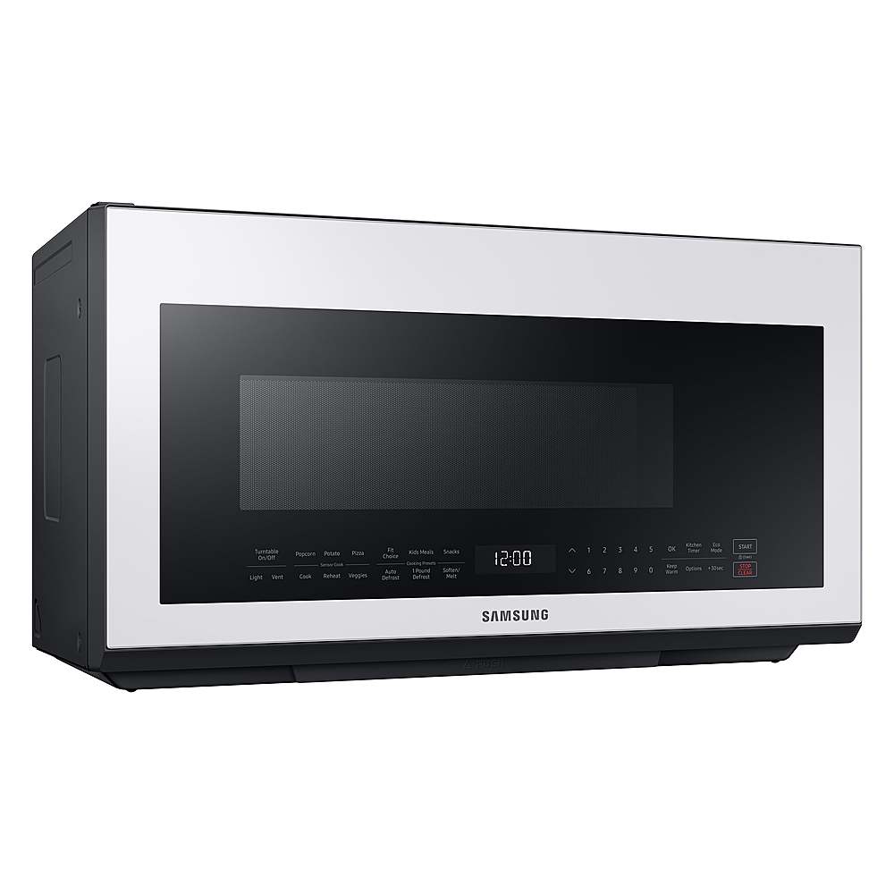 Alt View 17. Samsung - BESPOKE 2.1 cu. ft. Over-the-Range Microwave with Sensor Cooking - White Glass.