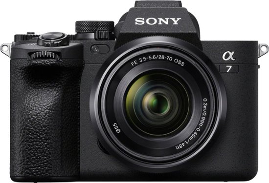 Front Zoom. Sony - Alpha 7 IV Full-frame Mirrorless Interchangeable Lens Camera with SEL2870 Lens - Black.