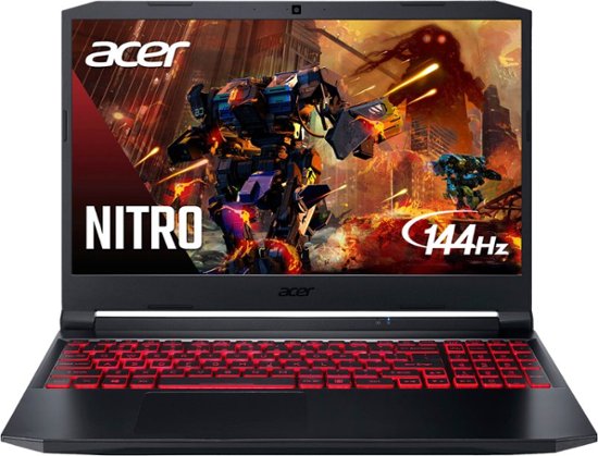 Front Zoom. Acer - Nitro 5 - 15.6" FHD 144Hz IPS Gaming Laptop - Intel 11th Gen i5 - NVIDIA GeForce GTX 1650 - 8GB DDR4 - 256GB SSD.