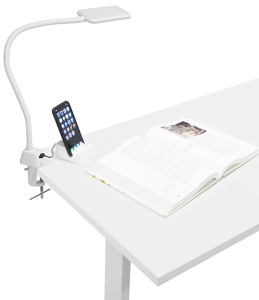 Angle View: Studio Designs - LED Flex Lamp with USB Charging - White