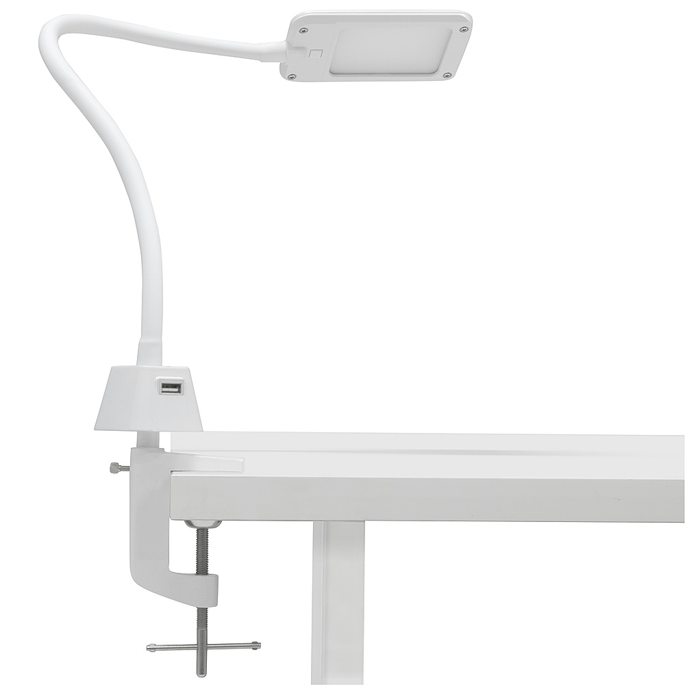 Left View: Studio Designs - LED Flex Lamp with USB Charging - White