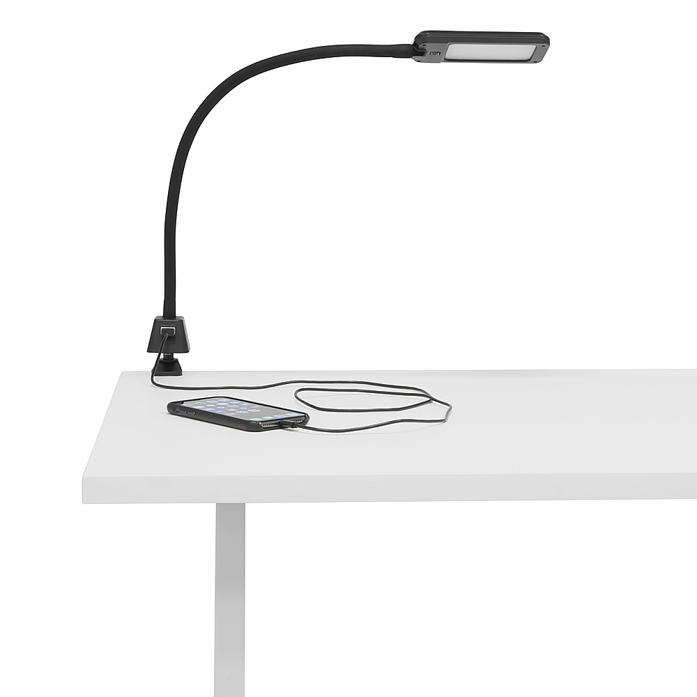 Angle View: Studio Designs - LED Flex Lamp with USB Charging - Black