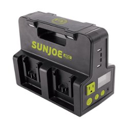Sun Joe - iON+ Series 24V, 300-Watt Hot-Swap Inverter Generator Power Station - Green - Front_Zoom