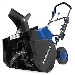 Snow Joe - 24V-X2-SB18 48-Volt iON+ Cordless Snow Blower Kit | 18-Inch | W/ 2 x 4.0-Ah Batteries and Charger - Blue