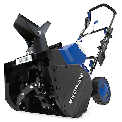 Front. Snow Joe - Snow Joe 24V-X2-SB18 48-Volt iON+ Cordless Snow Blower Kit | 18-Inch | W/ 2 x 4.0-Ah Batteries and Charger - Blue.