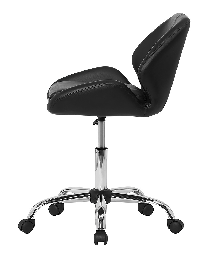 Left View: Calico Designs - Pearl Swivel Office Task Chair - Black