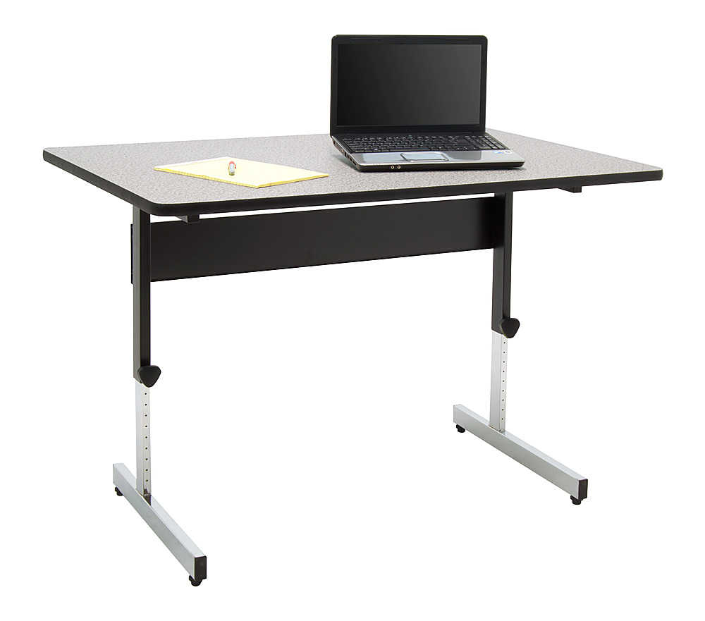 Angle View: Calico Designs - Adapta Height Adjustable Desk - 47" Wide - Spatter Grey