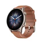 Amazfit - GTR 3 Pro Smartwatch 36.8mm Aluminum Alloy - Brown Leather