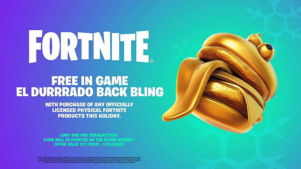 Front. Fortnite - Fortnite El Durrrado Back Bling.