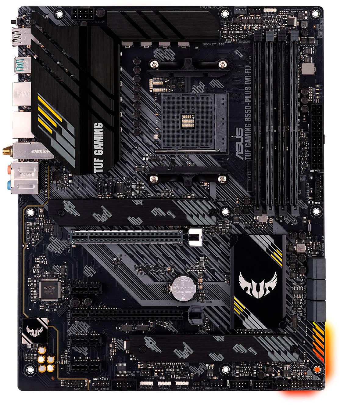 Front. ASUS - TUF GAMING B550-PLUS WIFI II AMD B550 (Ryzen AM4) ATX gaming motherboard with PCIe 4.0.