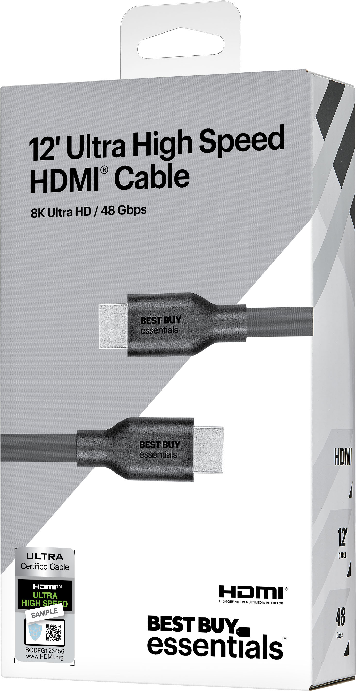 Best Buy: Best Buy 12' High Speed HDMI® 2.1 Certified Cable BE-HG12N21