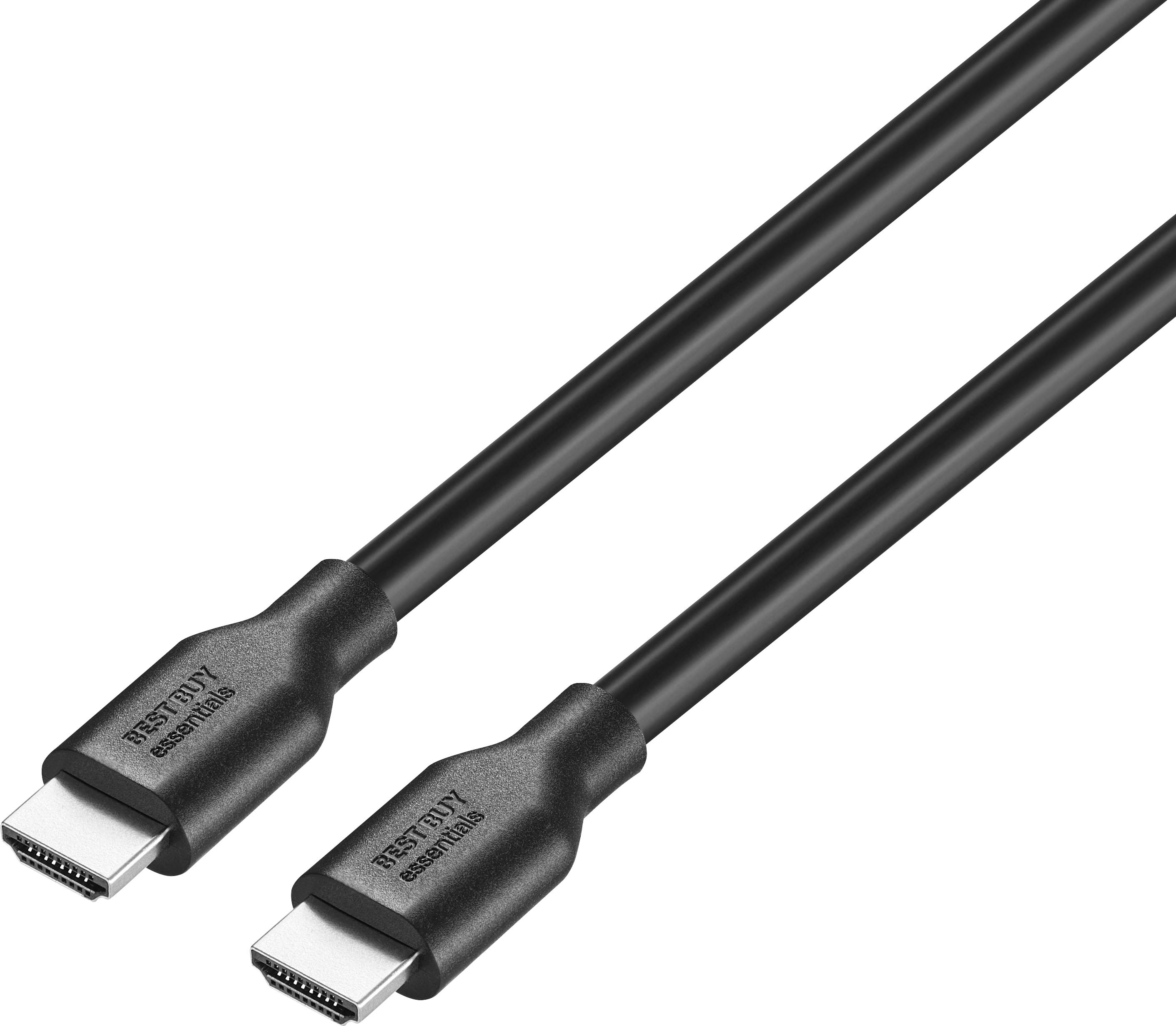 Left View: Best Buy essentials™ - 12' 8K Ultra HD HDMI Cable - Black
