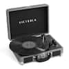 Angle. Victrola - Journey Bluetooth Suitcase Record Player with 3-speed Turntable - New Grey.