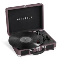 Victrola Journey Bluetooth Suitcase Record Player with 3-speed Turntable - Magenta - Angle_Zoom