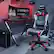 Front. X Rocker - Agility Junior PC Gaming Chair - Black, Gray, Red.