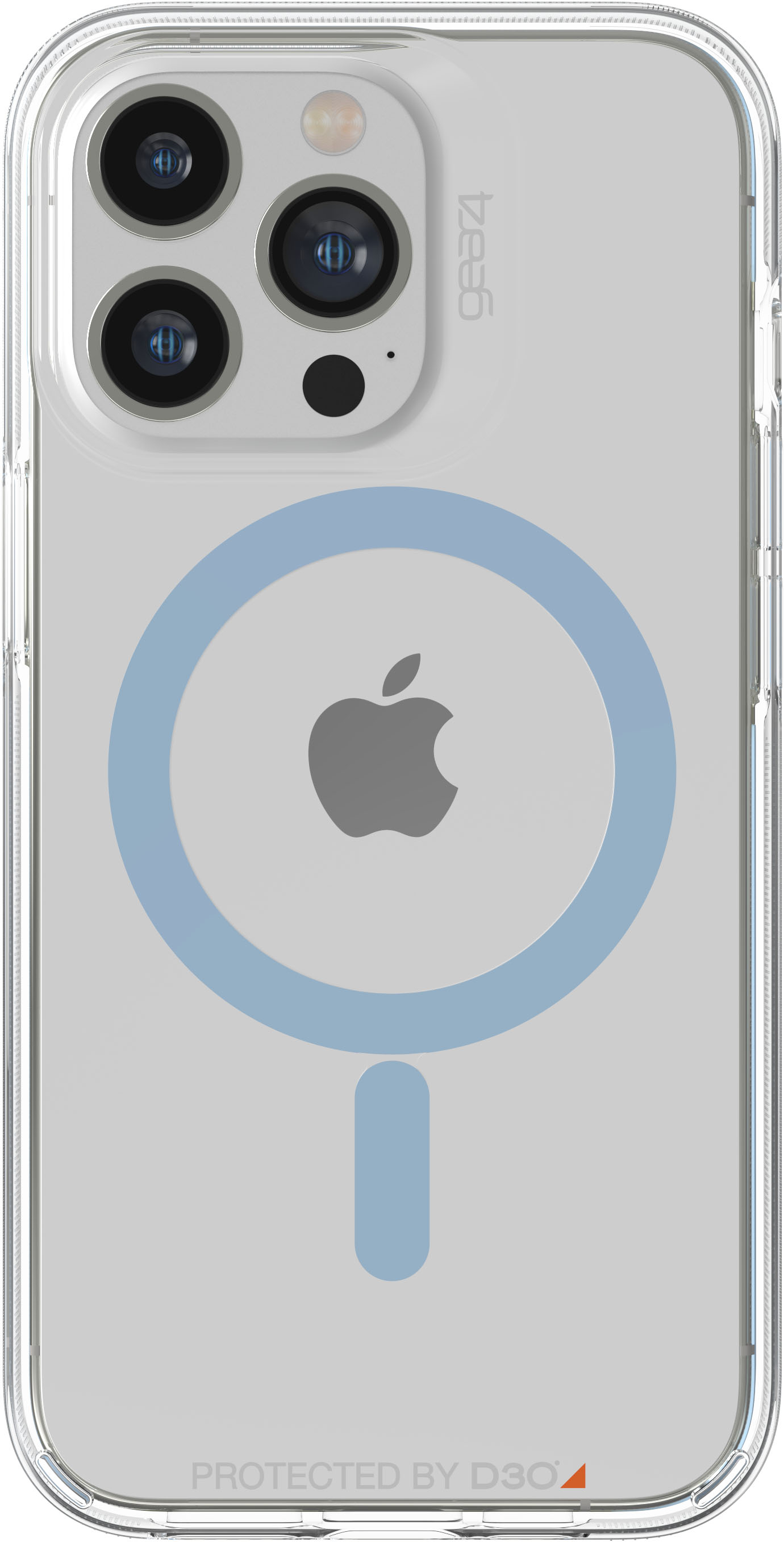 ZAGG - Gear4 Santa Cruz Snap MagSafe Compatible Case for Apple iPhone 13 Pro - Clear/Blue