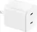 Front. Insignia™ - 45W Dual USB-C Port Wall Charger for Samsung Smartphones, iPhone, Tablets, Chromebook and More - White.