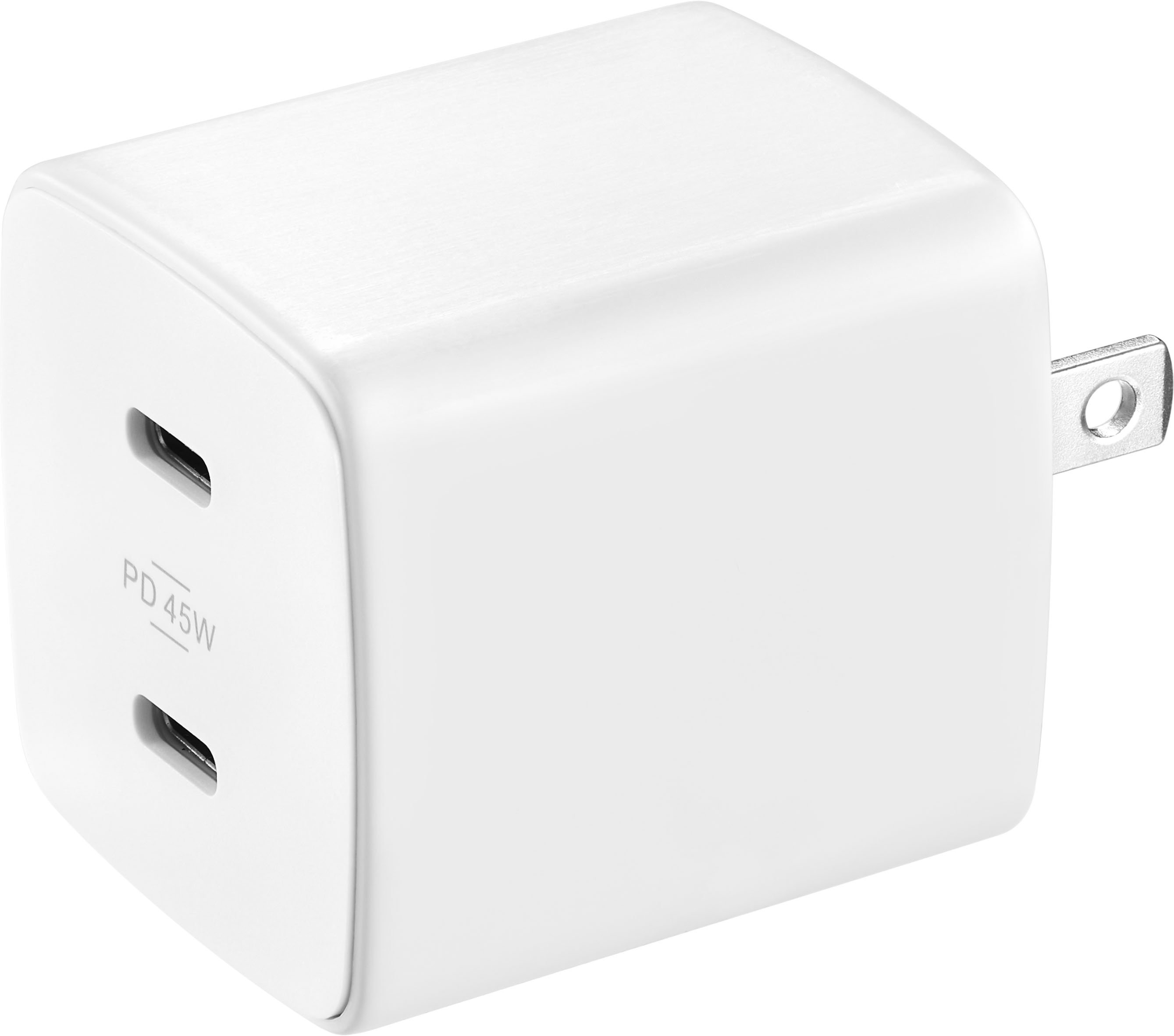 45 W 2-Port USB-C Charger for Apple/Android White NS-MWC45W2W -