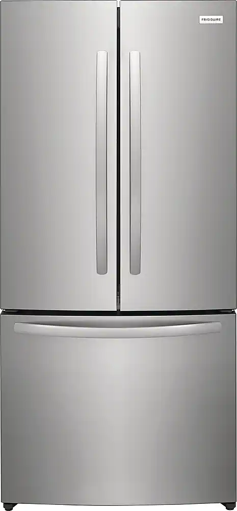 Front. Frigidaire - 17.6 Cu. Ft. Counter-Depth French Door Refrigerator - Stainless steel.