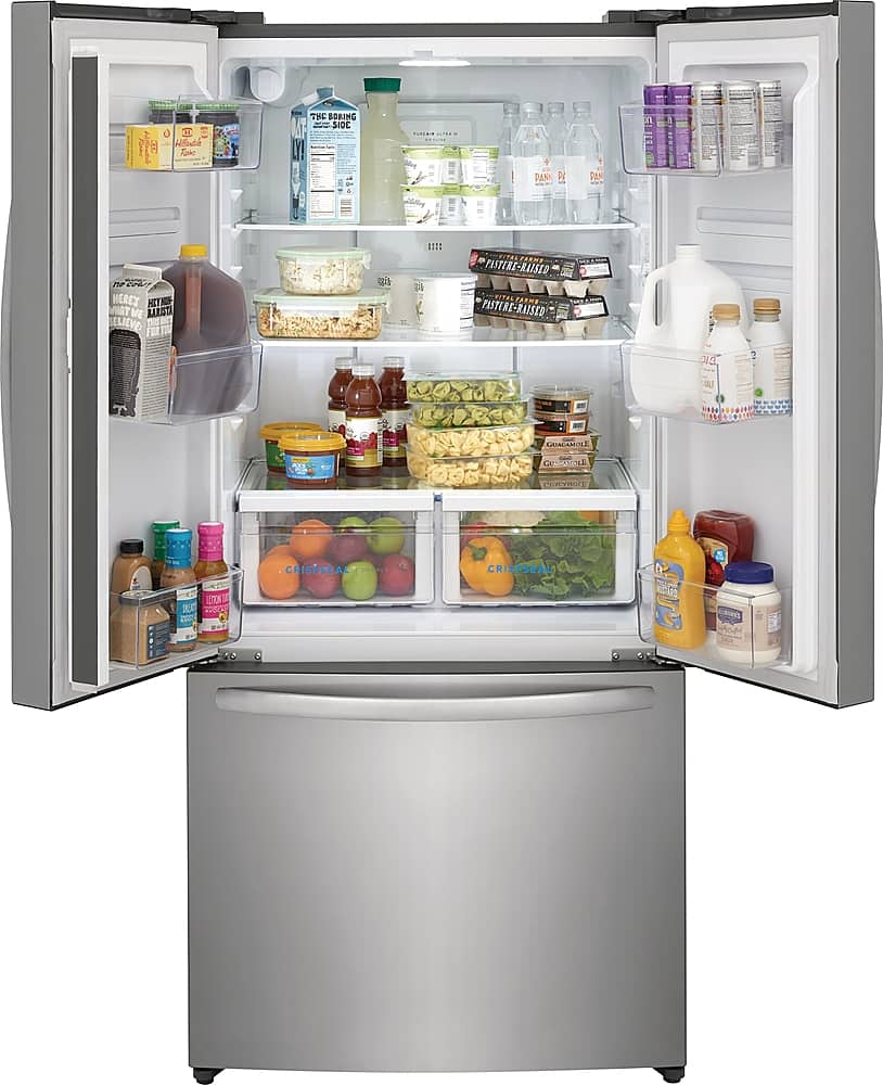 Alt View 2. Frigidaire - 17.6 Cu. Ft. Counter-Depth French Door Refrigerator - Stainless steel.