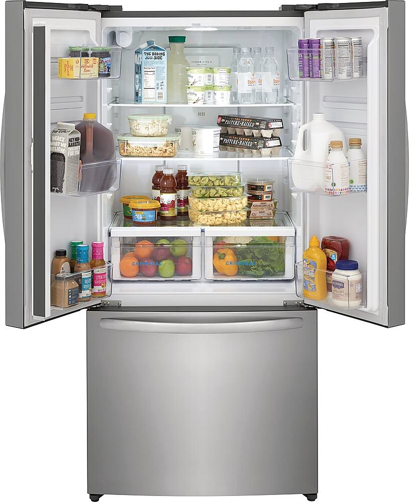 Alt View 2. Frigidaire - 17.6 Cu. Ft. Counter-Depth French Door Refrigerator - Stainless steel.