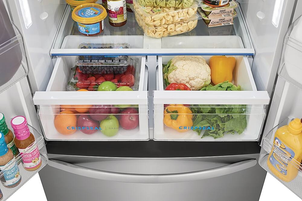 Alt View 3. Frigidaire - 17.6 Cu. Ft. Counter-Depth French Door Refrigerator - Stainless steel.
