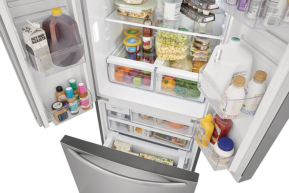 Alt View 5. Frigidaire - 17.6 Cu. Ft. Counter-Depth French Door Refrigerator - Stainless steel.
