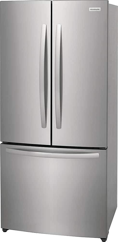Left. Frigidaire - 17.6 Cu. Ft. Counter-Depth French Door Refrigerator - Stainless steel.