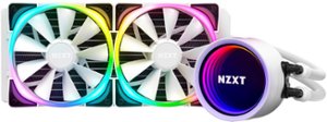 NZXT - Kraken X53 240mm Radiator White RGB All-in-one CPU Liquid Cooling System - Front_Zoom