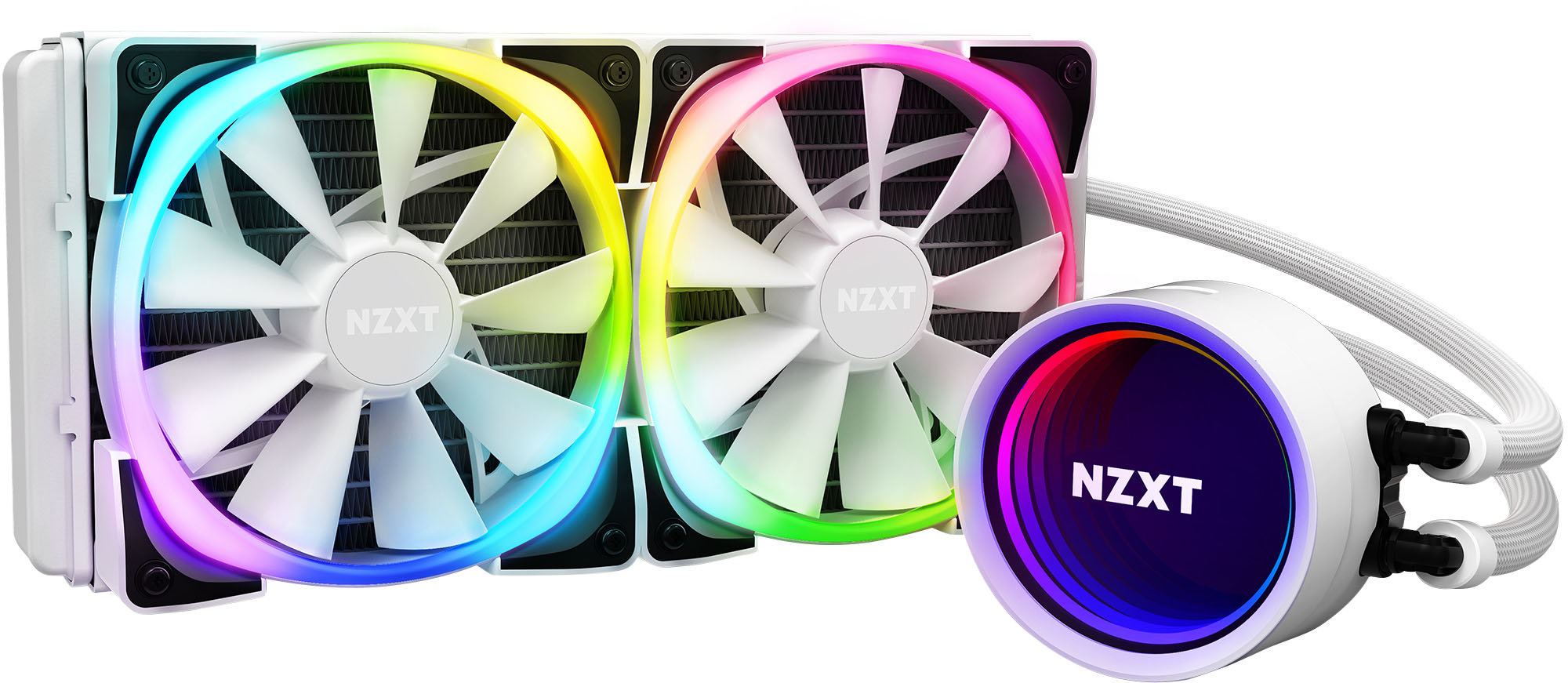 Best Buy: NZXT Kraken X53 240mm Radiator RGB All-in-one CPU Liquid Cooling  System White RL-KRX53-RW