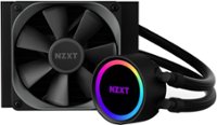 NZXT - Kraken 120mm Radiator CPU Liquid Cooler (1 x 120mm Aer P Fan) with RGB Display - Black - Front_Zoom