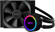 Front. NZXT - Kraken 120mm Radiator CPU Liquid Cooler (1 x 120mm Aer P Fan) with RGB Display - Black.
