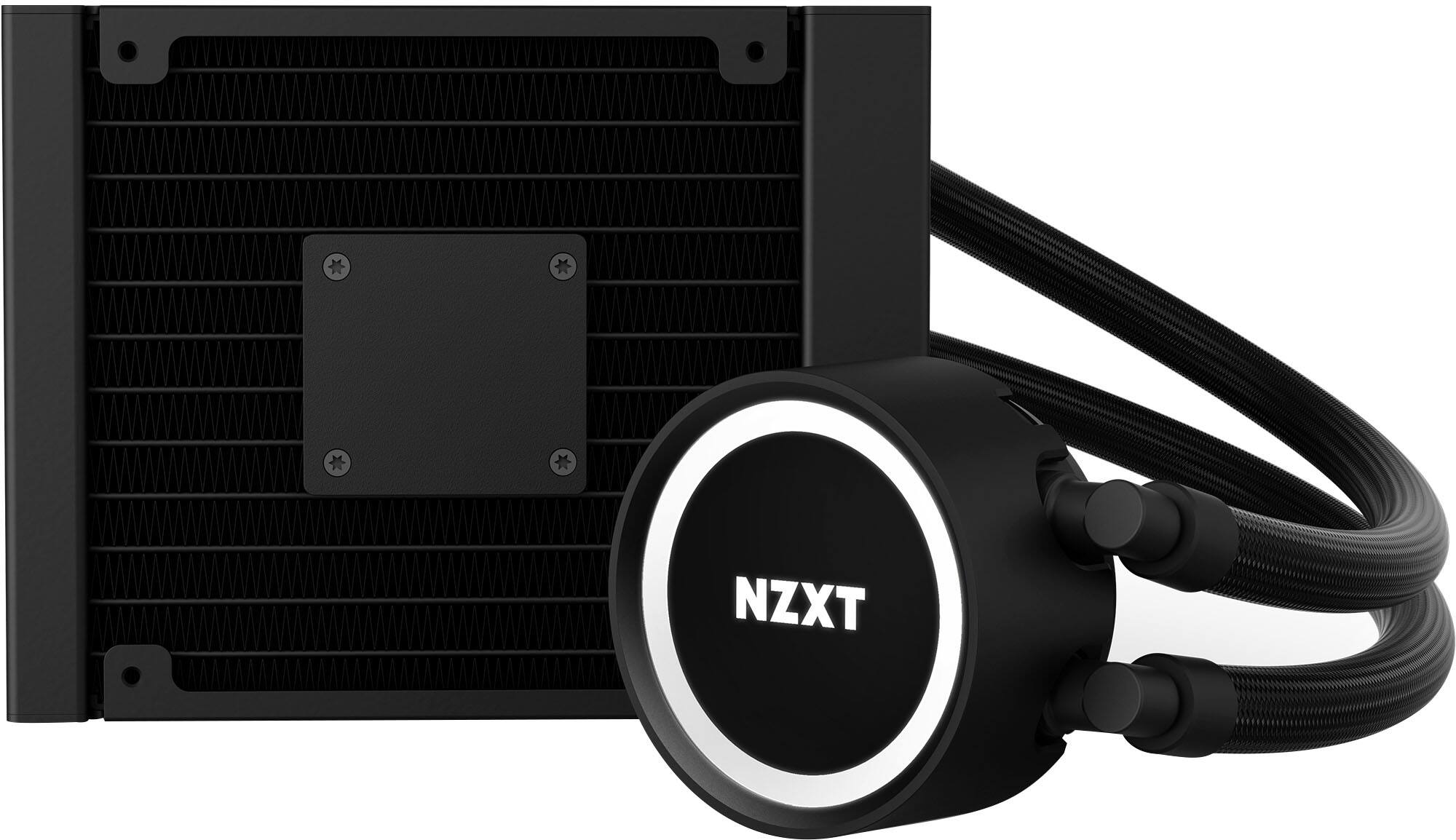 Alt View 11. NZXT - Kraken 120mm Radiator CPU Liquid Cooler (1 x 120mm Aer P Fan) with RGB Display - Black.